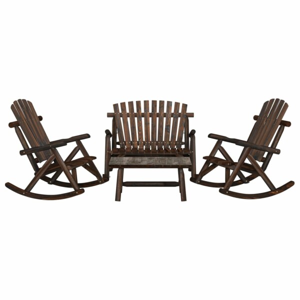 vidaXL 4-tlg. Garten-Lounge-Set Massivholz Fichte