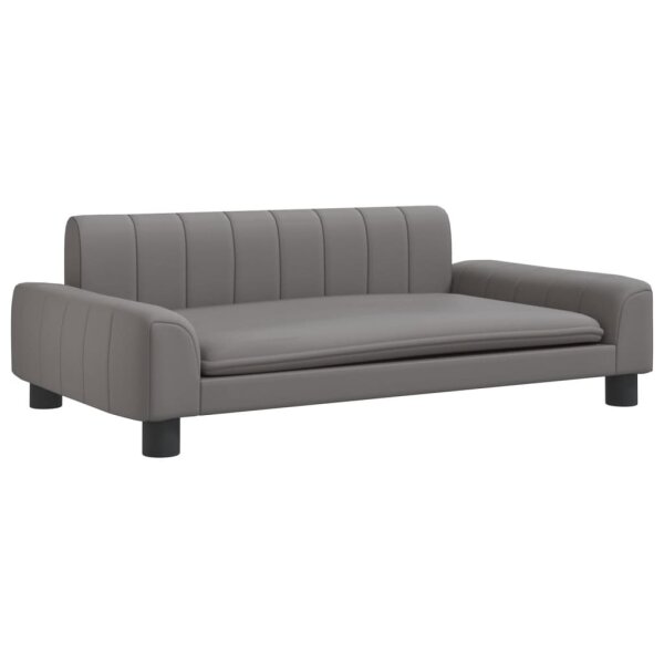 vidaXL Kindersofa Grau 90x53x30 cm Kunstleder