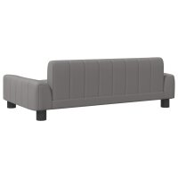 vidaXL Kindersofa Grau 90x53x30 cm Kunstleder