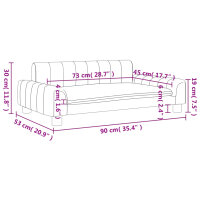 vidaXL Kindersofa Grau 90x53x30 cm Kunstleder