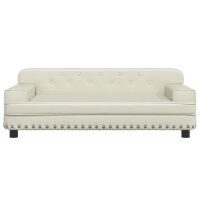 vidaXL Kindersofa Creme 90x53x30 cm Kunstleder