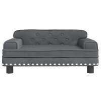 vidaXL Kindersofa Dunkelgrau 70x45x30 cm Samt