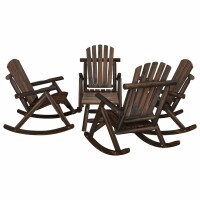 vidaXL 5-tlg. Garten-Lounge-Set Massivholz Fichte