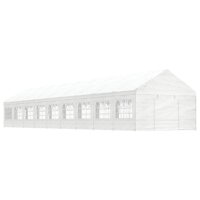 vidaXL Pavillon mit Dach Weiß 20,07x4,08x3,22 m...