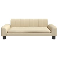 vidaXL Kindersofa Creme 90x53x30 cm Stoff