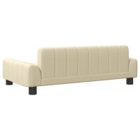 vidaXL Kindersofa Creme 90x53x30 cm Stoff