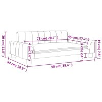 vidaXL Kindersofa Creme 90x53x30 cm Stoff