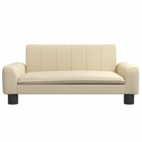 vidaXL Kindersofa Creme 70x45x30 cm Stoff