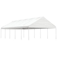 vidaXL Pavillon mit Dach Weiß 11,15x5,88x3,75 m Polyethylen