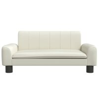 vidaXL Kindersofa Creme 70x45x30 cm Kunstleder