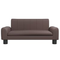 vidaXL Kindersofa Braun 70x45x30 cm Kunstleder