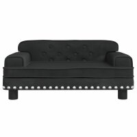 vidaXL Kindersofa Schwarz 70x45x30 cm Samt