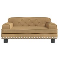 vidaXL Kindersofa Braun 70x45x30 cm Samt