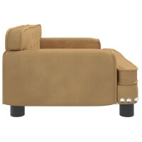 vidaXL Kindersofa Braun 70x45x30 cm Samt