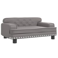 vidaXL Kindersofa Grau 70x45x30 cm Kunstleder