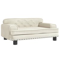 vidaXL Kindersofa Creme 70x45x30 cm Samt