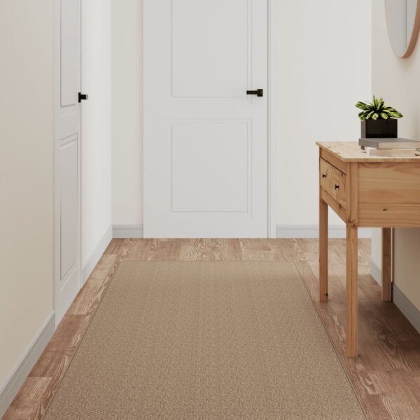 vidaXL Teppichl&auml;ufer Sisal-Optik Sandfarben 80x400 cm