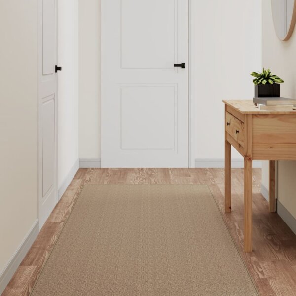 vidaXL Teppichl&auml;ufer Sisal-Optik Sandfarben 80x200 cm