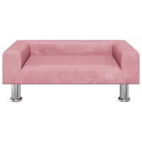 vidaXL Hundebett Rosa 70x45x26,5 cm Samt