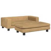 vidaXL Hundebett mit Verlängerung Braun 100x50x30 cm...