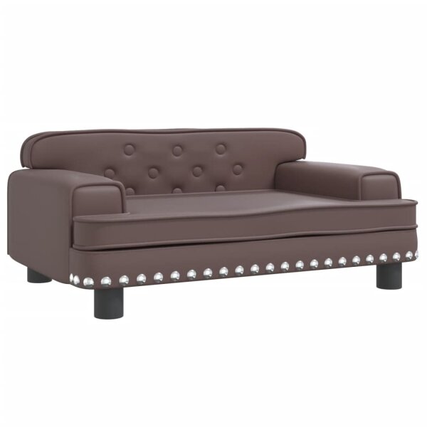 vidaXL Kindersofa Braun 70x45x30 cm Kunstleder