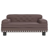 vidaXL Kindersofa Braun 70x45x30 cm Kunstleder