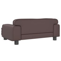 vidaXL Kindersofa Braun 70x45x30 cm Kunstleder