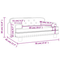 vidaXL Kindersofa Braun 70x45x30 cm Kunstleder