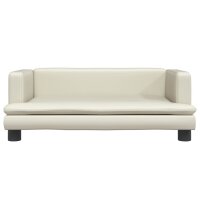 vidaXL Kindersofa Creme 80x45x30 cm Kunstleder