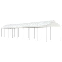 vidaXL Pavillon mit Dach Weiß 17,84x2,28x2,69 m Polyethylen