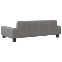 vidaXL Hundebett Grau 90x53x30 cm Kunstleder