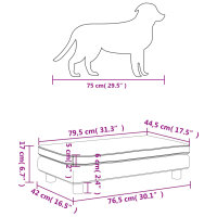 vidaXL Hundebett mit Verl&auml;ngerung Creme 100x50x30 cm Samt