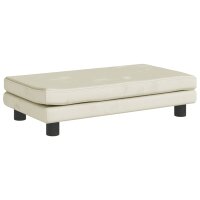 vidaXL Hundebett mit Verl&auml;ngerung Creme 100x50x30 cm Samt