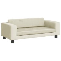 vidaXL Hundebett mit Verl&auml;ngerung Creme 100x50x30 cm Samt