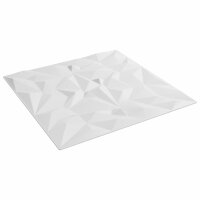 vidaXL Wandpaneele 48 Stk. Wei&szlig; 50x50 cm EPS 12 m&sup2; Amethyst