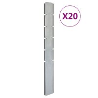 vidaXL Zaunpfosten 20 Stk. Silbern 160 cm Verzinkter Stahl