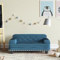 vidaXL Kindersofa Blau 70x45x30 cm Samt