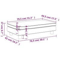 vidaXL Kindersofa mit Hocker Rosa 100x50x30 cm Samt