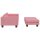 vidaXL Kindersofa mit Hocker Rosa 100x50x30 cm Samt