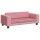 vidaXL Kindersofa mit Hocker Rosa 100x50x30 cm Samt