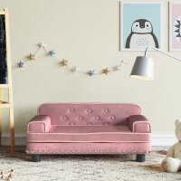 vidaXL Kindersofa Rosa 70x45x30 cm Samt