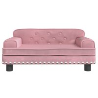 vidaXL Kindersofa Rosa 70x45x30 cm Samt