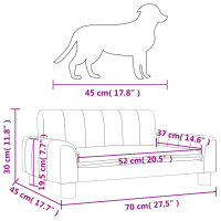 vidaXL Hundebett Schwarz 70x45x30 cm Stoff