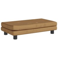 vidaXL Kindersofa mit Hocker Braun 100x50x30 cm Samt