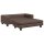 vidaXL Kindersofa mit Hocker Braun 100x50x30 cm Kunstleder