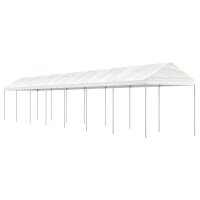 vidaXL Pavillon mit Dach Weiß 15,61x2,28x2,69 m Polyethylen