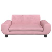 vidaXL Hundebett Rosa 70x45x33 cm Samt