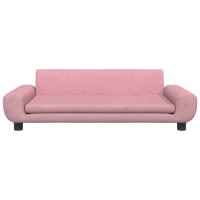 vidaXL Hundebett Rosa 100x54x33 cm Samt