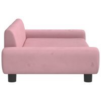 vidaXL Hundebett Rosa 100x54x33 cm Samt