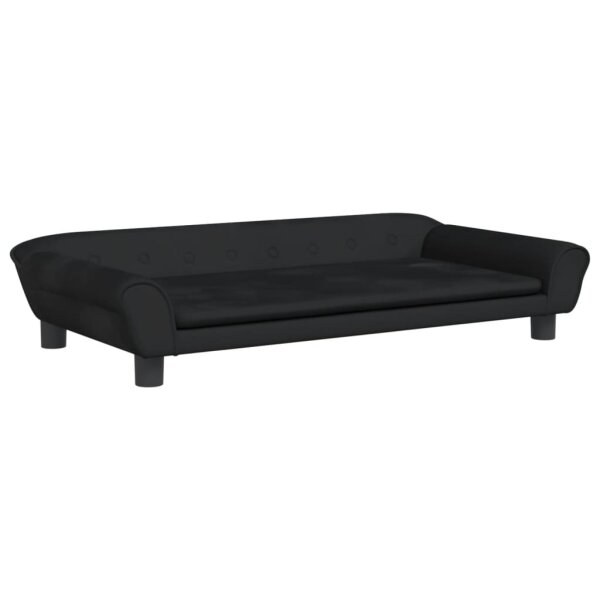 vidaXL Hundebett Schwarz 100x50x21 cm Samt